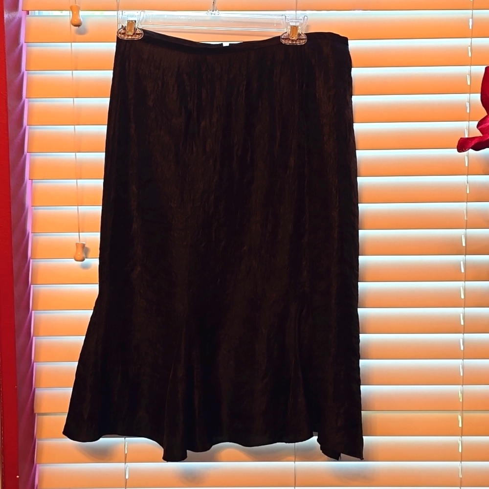 Skirt: After 5, dressy, Black crinkle texture, flare bottom, dressy #10